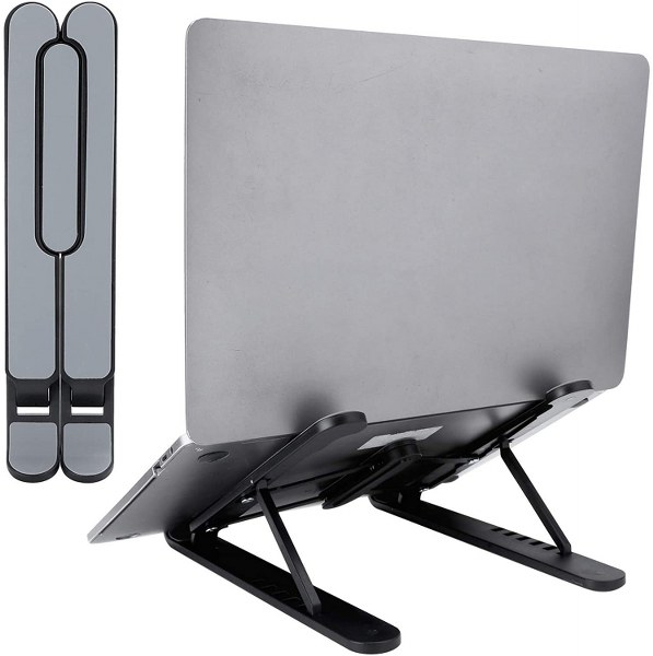 Kaymaz Tabanlı Ayarlanabilir Laptop Standı Siyah