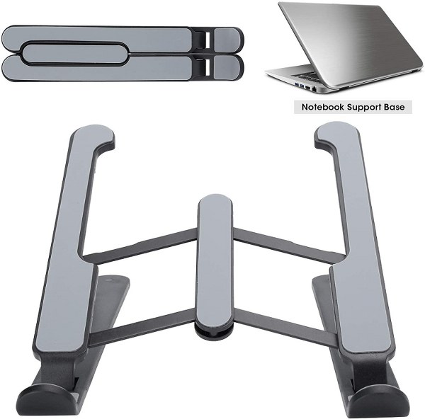 Kaymaz Tabanlı Ayarlanabilir Laptop Standı Siyah