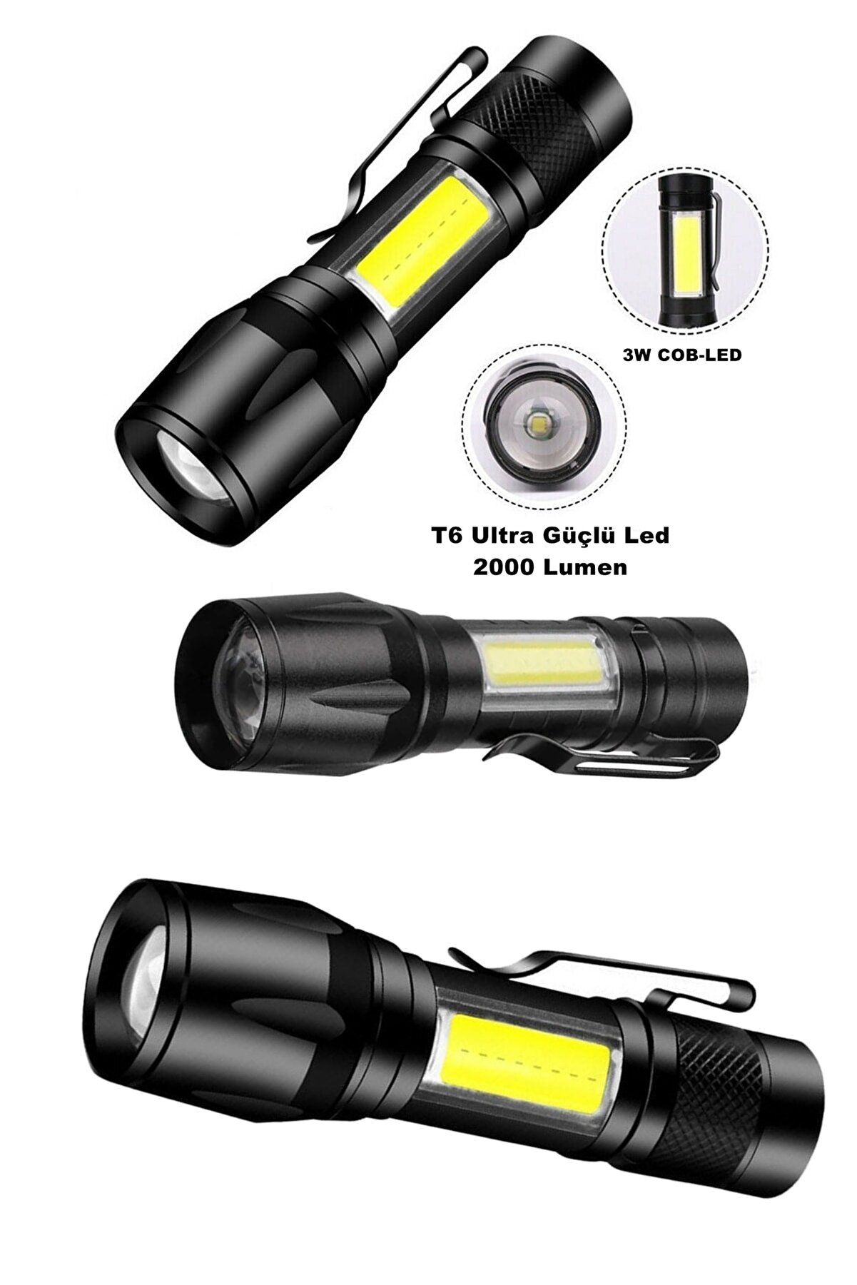 Ultra%20Çift%20Yönlü%20Güçlü%20Pilli%20Led%20El%20Feneri%202000%20Lümen%20+%206w%20Cob%20Led%20Su%20Geçirmez%20Zoomlu%203%20Modlu