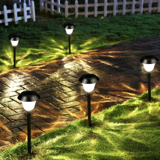 Büyük Boy Güneş Enerjili Solar Bahçe Lambası Siyah 4 Lü Set