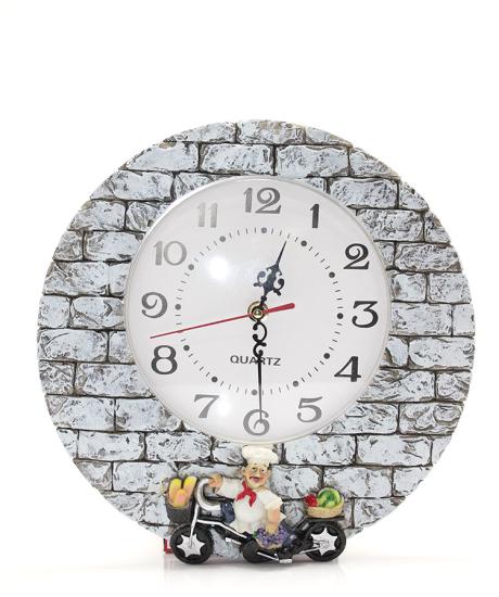 Duvara Asmalı Aşcı Tasarımlı Polyester Saat ALK1542