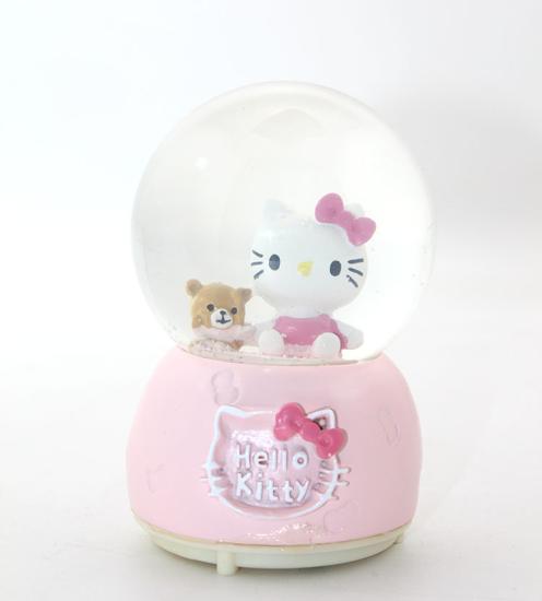 Hello Kitty Işıklı Müzikli Kar Küresi 13 Cm Alk1788