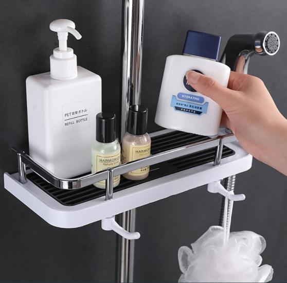 Banyo Duş Organizer Sabunluk Metalik Korumalı